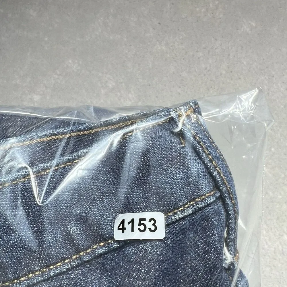 J. Crew Straight Jeans Mens Size 36 Dark Wash Blue Comfy Stretchy Denim